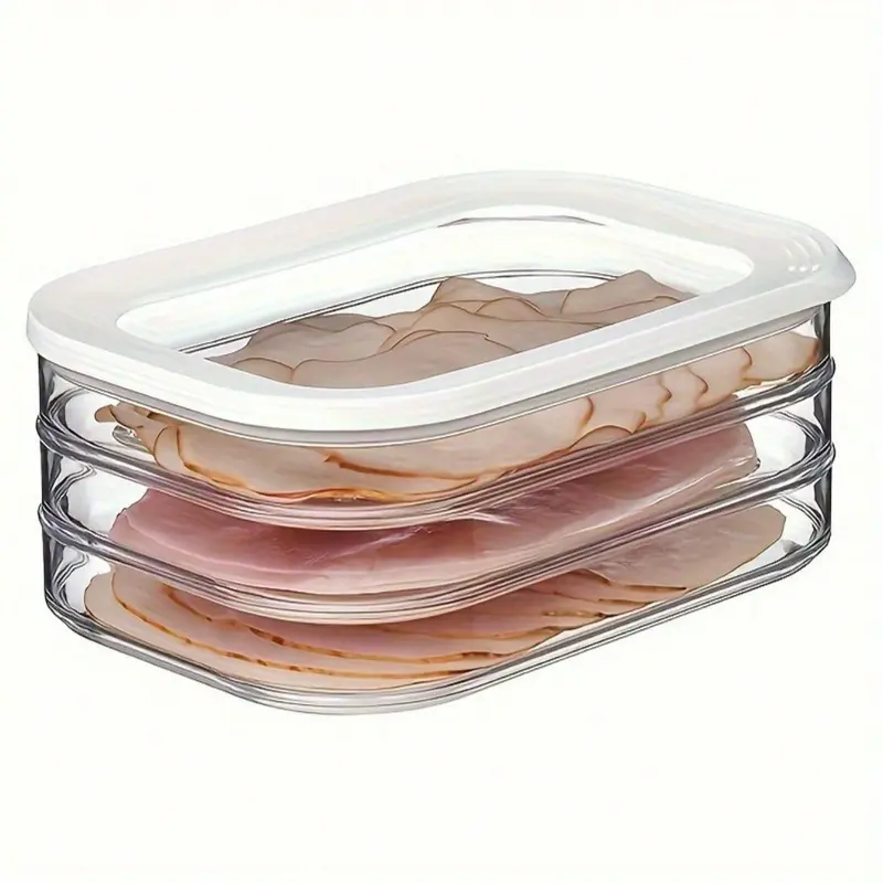 3 Layer Meat Storage Container, Reusable Food Storage Box with Lid, Food Storage Container for Meat, Fruit & Vegetable, Kitchen Accessories, Utensils 5