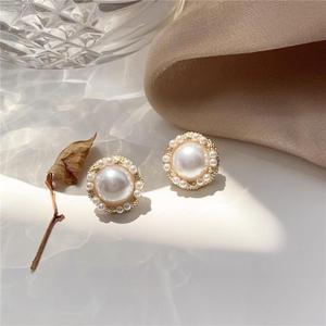 Anting-anting Stud Mutiara, Dongamantown Korea, Jarum Perak S925, Mewah, Untuk Gadis, Klip Telinga, A21