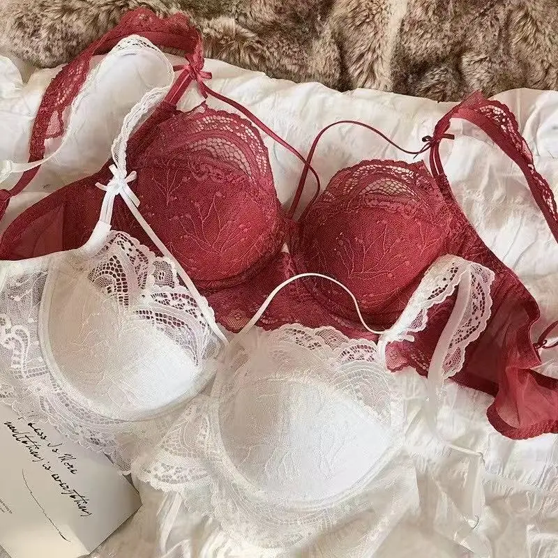 Áo Ngực Ren, Gợi Cảm Và Dễ Thương, Siêu Mỏng, Kiểu Pháp, Hỗ Trợ Trên Và Thoáng Khí, Thích Hợp Cho Phụ Nữ, Màu Xanh Lá Cây, Đồ Lót 3