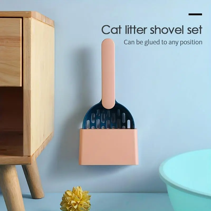 Durable Lightweight Pet Litter Scoop, 1 Set Pet Litter Cleaning Tool, Pasteable Pet Cleaning Tool, Pet Supplies for Dog & Cat 2