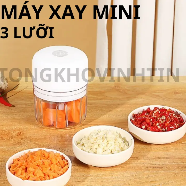 Máy xay mini / máy xay tỏi ớt cầm tay / dụng cụ nhà bếp thông minh