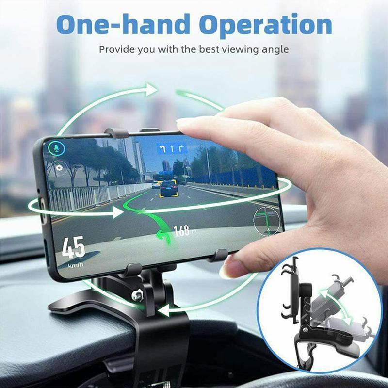 Stand Holder HP Dashboard MOBIL Jepit 360 Derajat 3 in 1 Universal 3