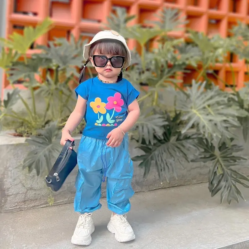 LITTLEARUMA celana cargo anak | cargo pants | celana panjang anak | bawahan anak unisex | celana panjang cargo anak laki laki dan perempuan 1-8 tahun 1