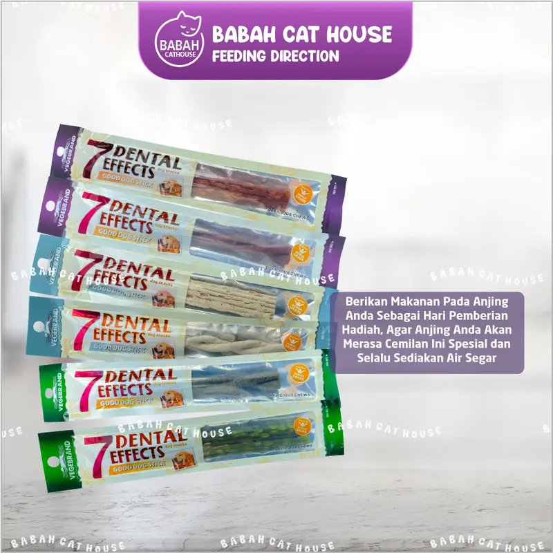 11gr 7 DENTAL EFFECTS DOG SNACK Anjing Anak Dewasa Puppy Adult Senior Vegebrand Treats Treat Pembersih Karang Gigi Cemilan Murah Biskuit Tulang Makanan Kering Camilan Gigitan Stik Prama Po 2