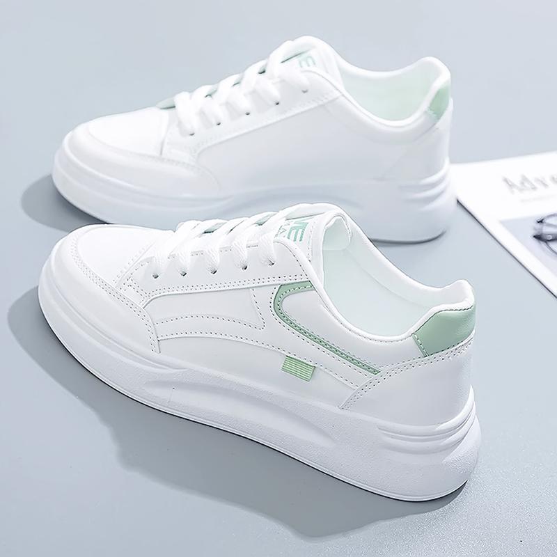 GIÀY THỂ THAO NỮ DA MỀM SIÊU HOTTREN MÀU TRẮNG , Đế cao su êm chân Mã BANU26 Sneaker Shoes Nhung Jean giày bata  nữ