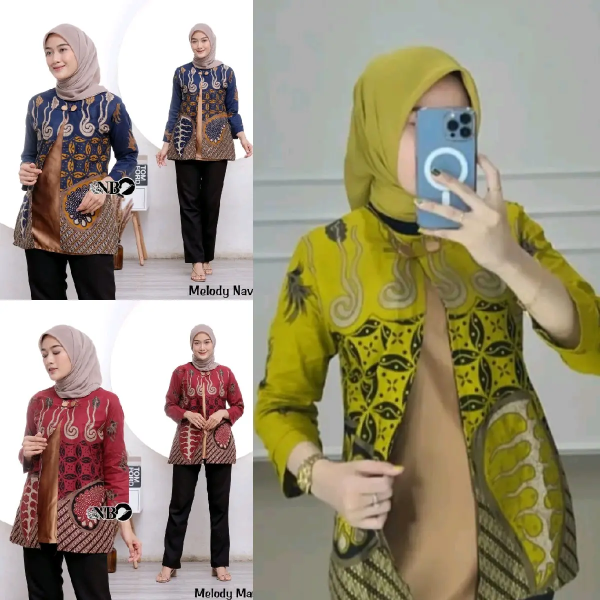 baju batik wanita kekinian terbaruu Katun Muslim Atasan Nyaman Motif