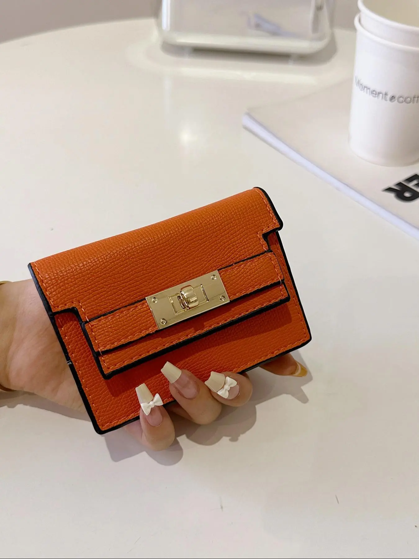 Women's Fashionable Plain Color Card Holder, Casual PU Leather Wallet, Multi Card Slot Card Holder for Work & Daily Use