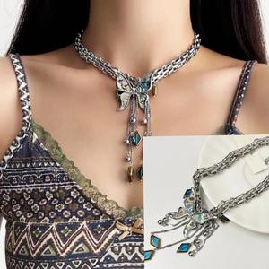สร้อยคอพู่ผีเสื้อ, แฟชั่นหวานและเท่, งานฝีมือหนัก, สไตล์มินิมอล, การออกแบบเฉพาะ, การออกแบบที่ดี, โซ่คอ, เทรนด์ใหม่