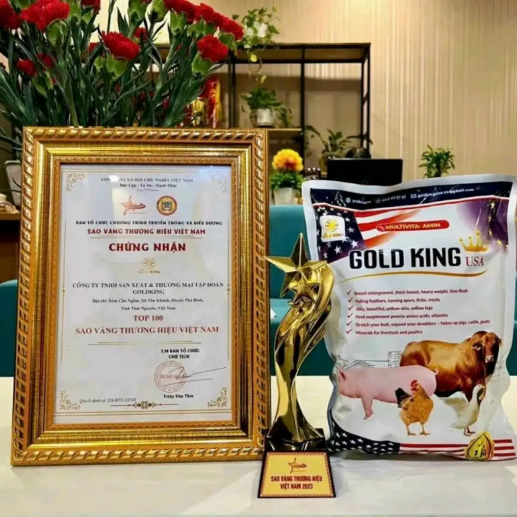 Gold King USA Siêu Tăng Tốc Gia Súc-Gia Cầm. Combo 2 gói (2kg) golking USA loại 1kg giúp Vỗ Béo Nhanh Cho: Lợn, Gà, Vịt,  Ngan, Trâu, Bò, Dê, Cừu vv...