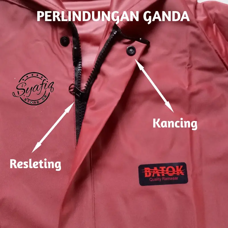 Jas Hujan Setelan Batok Original Mantel Tebal Kuat Elastis Awet Pria Pvc 1
