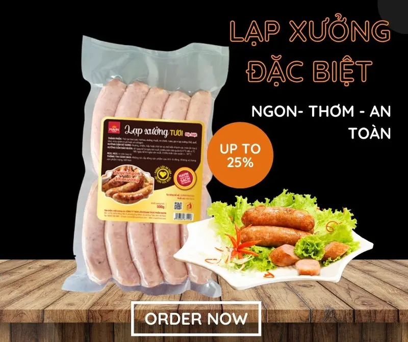 Lạp xưởng tươi Mavin loại Đặc biệt 500g - Hương vị đặc trưng, vỏ giòn dai, bên trong mềm ẩm - Thức Ăn, Food 1