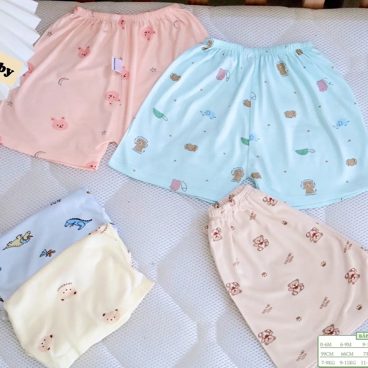 COMBO 10 QUẦN ĐÙI( PETIT )THUN LẠNH MÁT MỀN THẤM HÚT TỐT CHO BÉ (hình có thể thay đổi theo từng lô vải )-//////