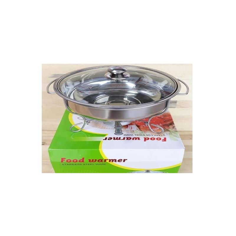 FOOD WARMER/prasmanan bulat warmer stove food / Tempat prasmanan bulat / chafing dish round prasmanan bulat 28 cm 4