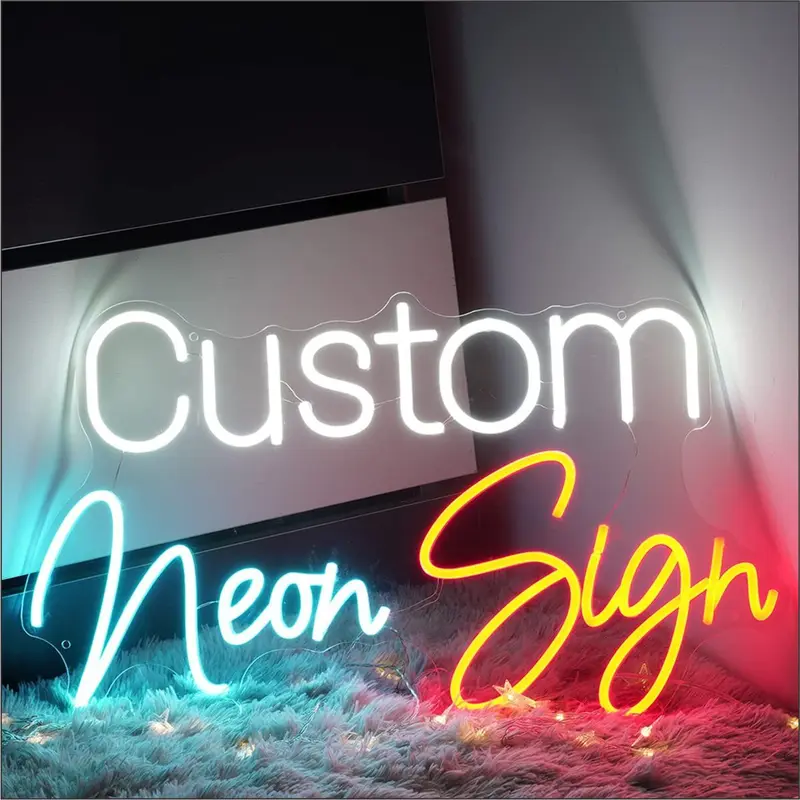 COD Paket Hemat 3-15huruf Led Nama Lampu kamar Aesthetic Neon Custom Nama Akrilik Custom Huruf Menyala Lampu Hias Led Nama logo  Love 1