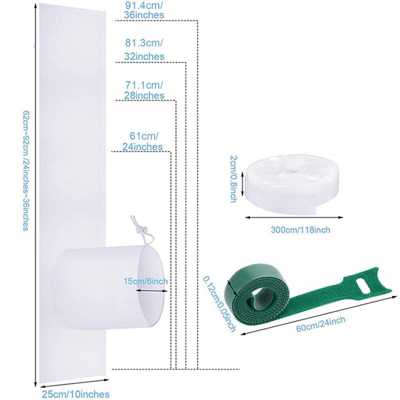 Oneou AC Window Kit with Fastening Strap No Gaps Casement Crank Window AC Unit Window Seal Length Adjustable Bedroom Supplies 8