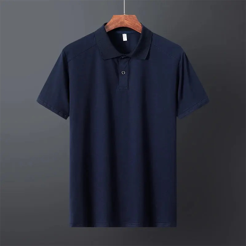 Dad Summer Polo Shirt Middle-aged Men's Short Sleeve T-shirt Sports Set Summer Middle-aged and Elderly Clothes Ice Silk
