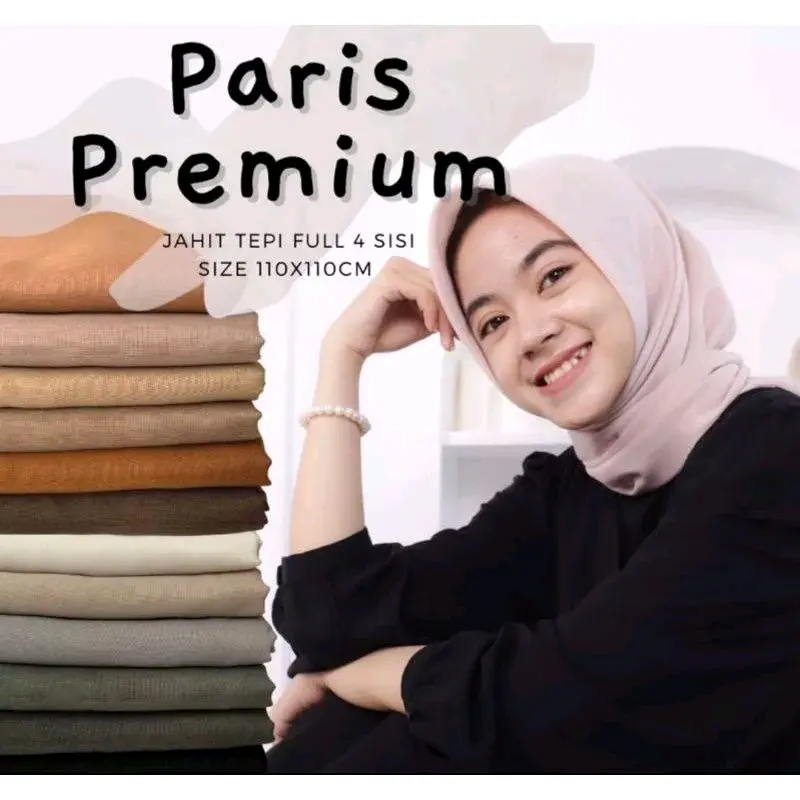 SEGI EMPAT PARIS PEMIUM / CATTON VOAL 110X110 ORIGINAL Katun //SEGI EMPAT KEKINIAN// HIJAB TERLARIS//SEGI EMPAT TERMURAH// Lembut Nyaman Bisnis Pernikahan Santai Muslim Square kerudung segitiga Mesin Dicuci Grey Hanya Boleh Dicuci Dengan Tangan Transparen 0
