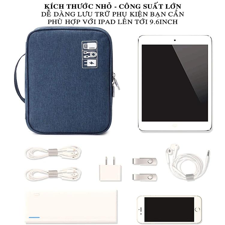 Túi Đựng Phụ Kiện Điện Thoại 2 Ngăn Lớn Cải Tiến Nhiều Ngăn Chống Nước Chống Sốc – Túi Bảo Vệ Phụ Kiện Máy Tính Bảng Máy Ảnh Loa Sạc Sự Phòng Cáp Củ Sạc Hàng Chính Hãng Dododios