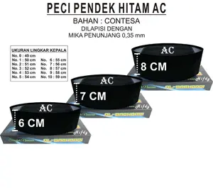 Songkok Hitam Pendek AC Peci Pendek Ac