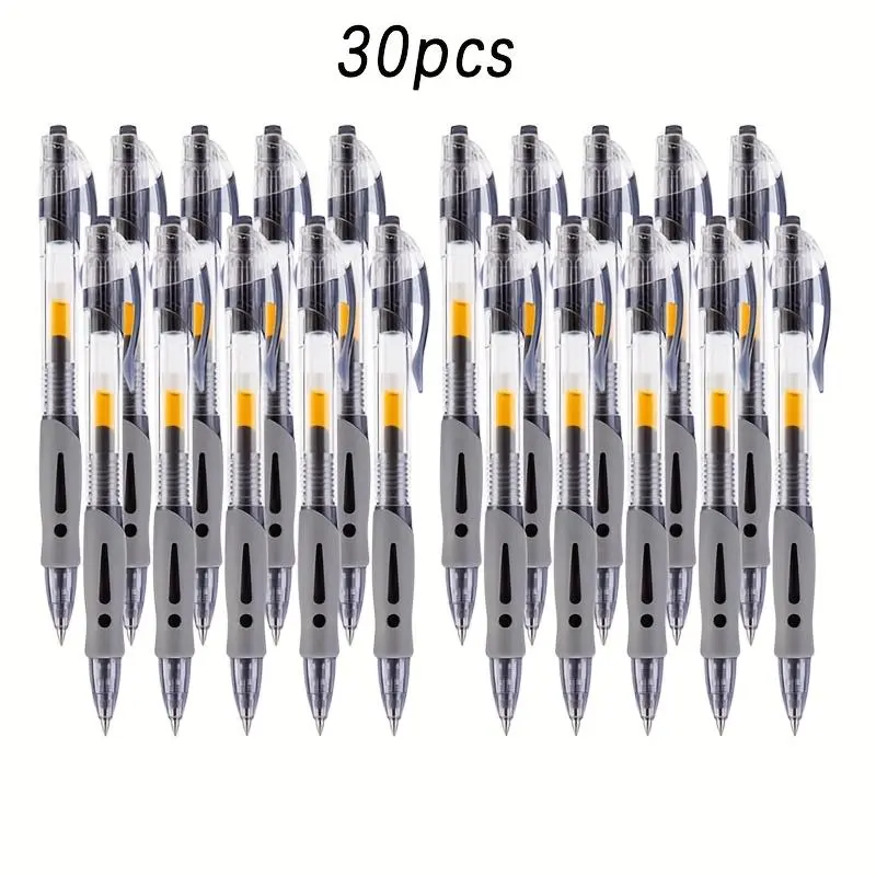 0.5mm Gel Pen, 30pcs Retractable Gel Ink Pen, Writing Pen for Note Taking, Diaries, Planning Office Schools, Office Stationery & Supplies