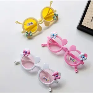 TOSERBA Kacamata Fashion Anti Radiasi Model Kartun Kacamata Anak Mouse Pita Imut Sunglasses