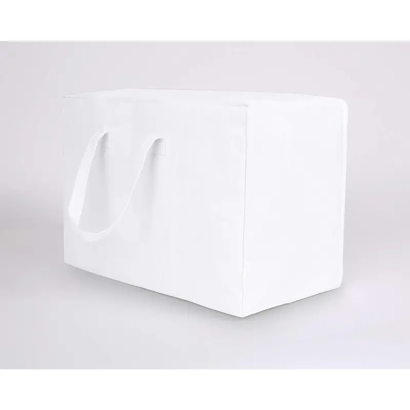 Local shipping-Eco Home Store Large Storage Bags Set of 3 White Laundry Bags UK Company Underbed Storage Bags Clothes Laundry Bags with Zips Foldable Home Organiser Clothes Storage Bags for Bedding 6