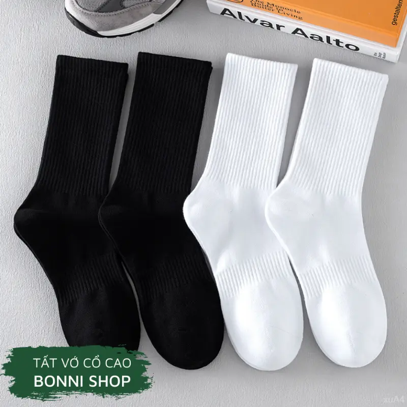 Cotton thoáng khí nhiệt đới - Hút ẩm nhanh hơn cả lá dứa gặp nắng Tất vớ Trơn nam nữ chất liệu cotton,cổ cao ,thể thao,co dãn bốn chiều phong cách Hàn Quốc Unisex. combo  tất bao  chan Quần Tây Dáng