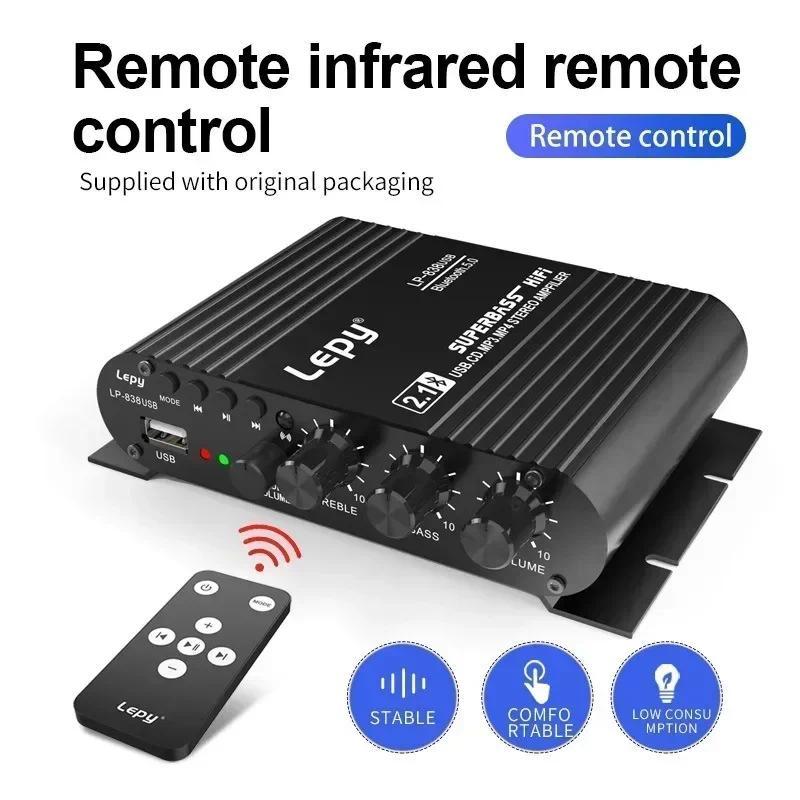 Bộ Khuếch Đại Âm Thanh LEPY838USB Bluetooth Bộ Tăng Công Suất Loa Siêu Trầm Máy…