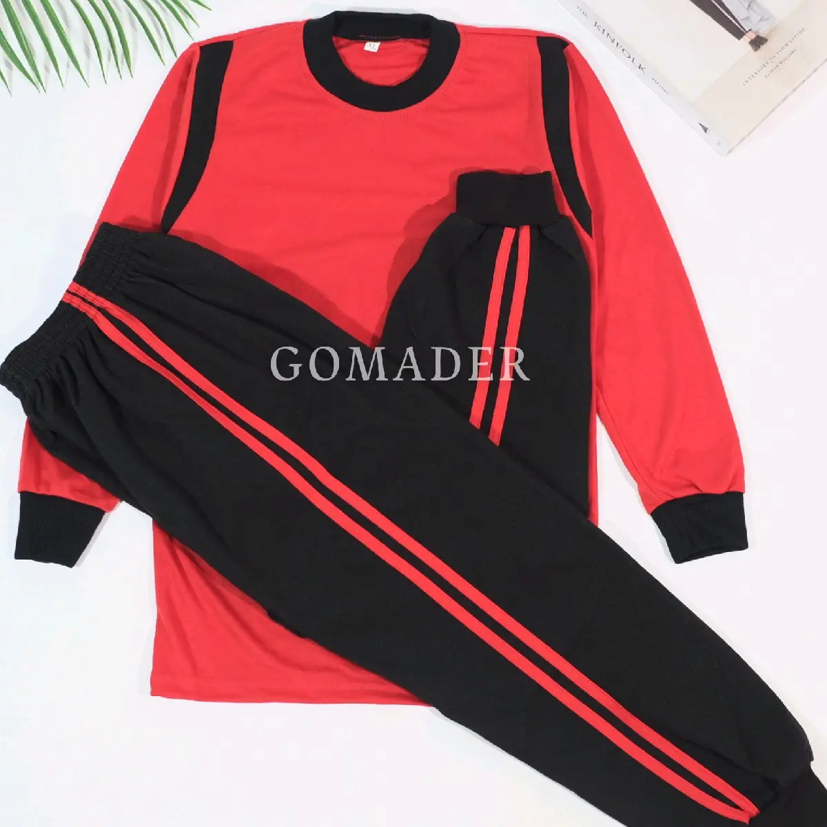 Setelan Baju Olahraga Anak Sekolah MI/SD Merah Hitam 0 Outdoor