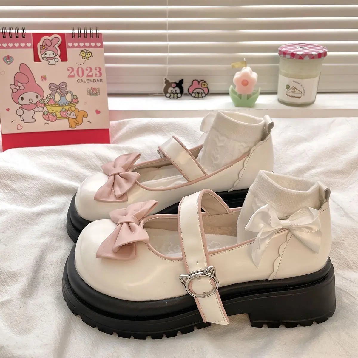 Giày Da Mary Jane Muffin Lolita, Giày Cao Gót Phong Cách Nữ Tính Cho Nữ, Thoải Mái, Thích Hợp Cho Mùa Hè, Phong Cách Jk, Năm Phát Hành: 2024