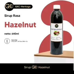 GKC SIRUP MINUMAN 640ML RASA HAZELNUT Rendah gula Alami syrup coffee