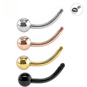 แหวนหน้าท้อง, วัสดุเหล็ก 316, สตั๊ดคิ้ว, ฟันภายนอก, แท่งโค้ง, แหวนสะดือ, เครื่องประดับเจาะร่างกาย, แหวนสะดือลอยน้ำ