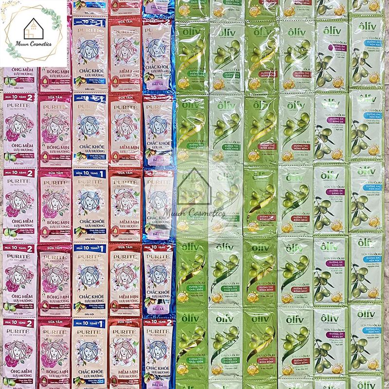 Dây Dầu Gội Sữa Tắm Dầu Xả Purite Oliv