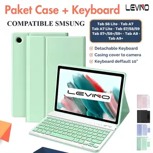 LEVINO Magnetic Case Keyboard Bluetooth Wireless Magic Keyboard Compatible For Casing Smsung Tab S6 Lite A7 A7lite S7 S8 S7/S8 Plus LEVINO Magnetic Case Keyboard Bluetooth Wireless Magic Keyboard Compatible For Casing Smsung Tab S6 Lite A7 A7lite S7 S8 S7/S8 Plus
