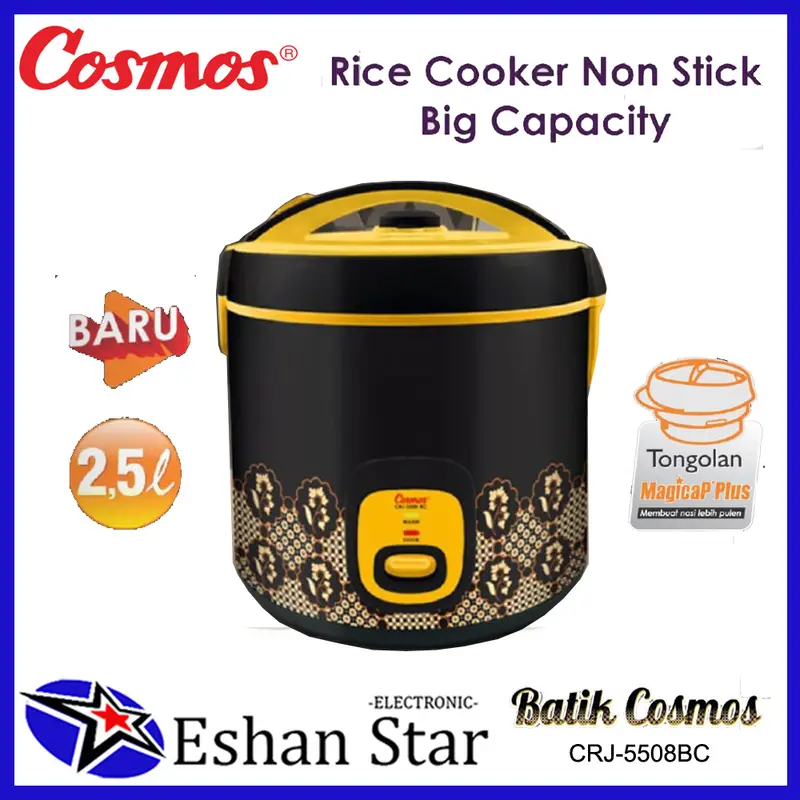Rice Cooker Cosmos Big Capacity 2.5 Ltr CRJ 5508 BC 0