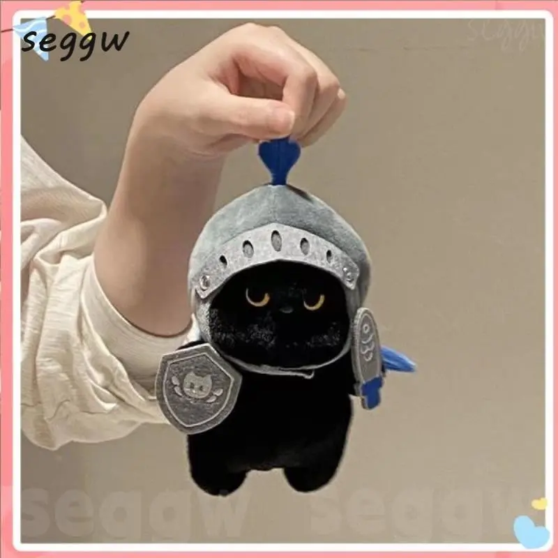 Knight Han Han Han Cat Q-Version Black Cat Doll Birthday Present Plush Fur Lovely Doll