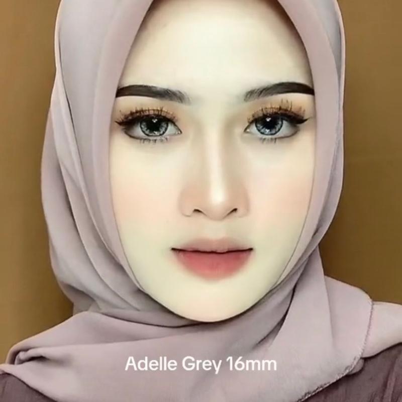 Softlens 16mm Wedding Ice Grey Motif Korea Bisa Minus Normal Free Lens Case Monthly Replace Trendy 0