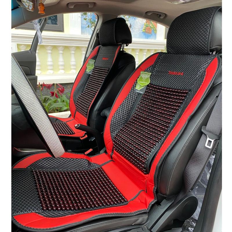  Bộ Áo Ghế Hạt Gỗ Massage Tangdi Có Gù Đẩy Lưng Cho Xe Ô Tô Xe Hơi Chất Liệu Lưới Chống Nóng Cao Cấp 