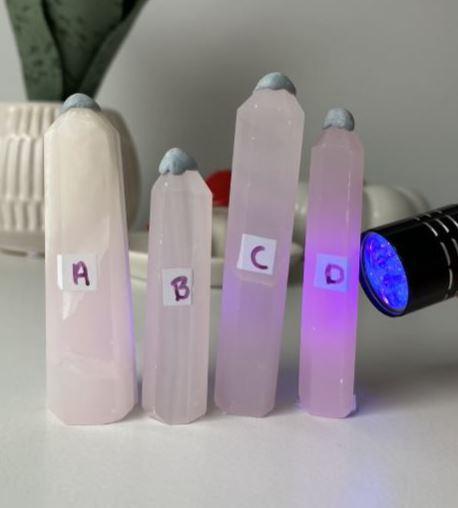 Mangano Calcite Towers, UV Reactive Crystal 1
