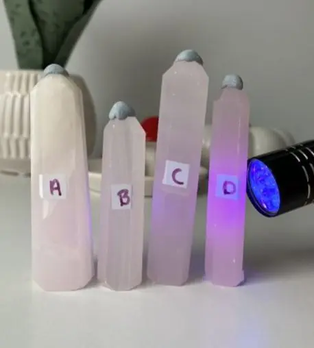 Mangano Calcite Towers, UV Reactive Crystal 1
