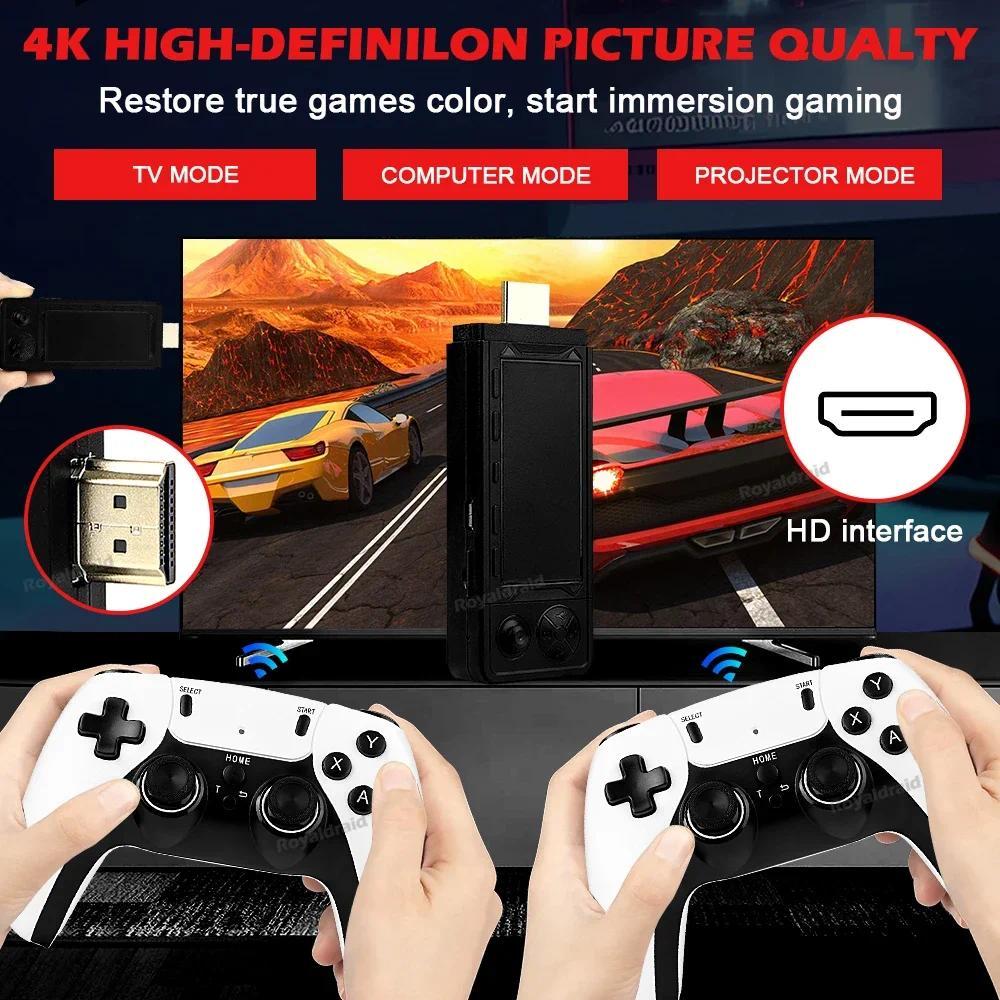 128G 256G X9 PRO GameStick 4KHD TV Video Game Consol 3D Games For PSP/PS1/N64/NDS 40+Simulators Retro Games Dual 2.4G Controller - Image 2