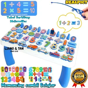 ( BISA COD ) PROMO Mainan Edukasi Anak 4in1 Puzzle Huruf Dan Angka Pancingan Magnet Ikan Montessori / Mainan Edukasi Board Game / Mainan Anak Laki Laki / Mainan Anak Perempuan SNI Murah