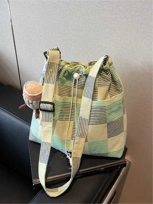 Women's Colorblock Tote Bag, Fashionable Large Capacity Shoulder Bag for Daily Used, Casual Trendy Versatile High-quality Daily Commuting Bag, Girl Everyday Bag 6