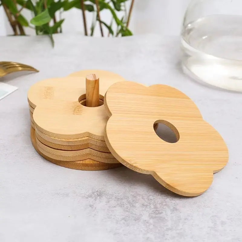 Đệm cách nhiệt, tự nhiên babmoo, placemat chịu nhiệt độ cao, miếng đệm chống bỏng sáng tạo cho gia đình, thích hợp cho bát, cốc và đĩa, miếng đệm bát, miếng đệm đĩa 5