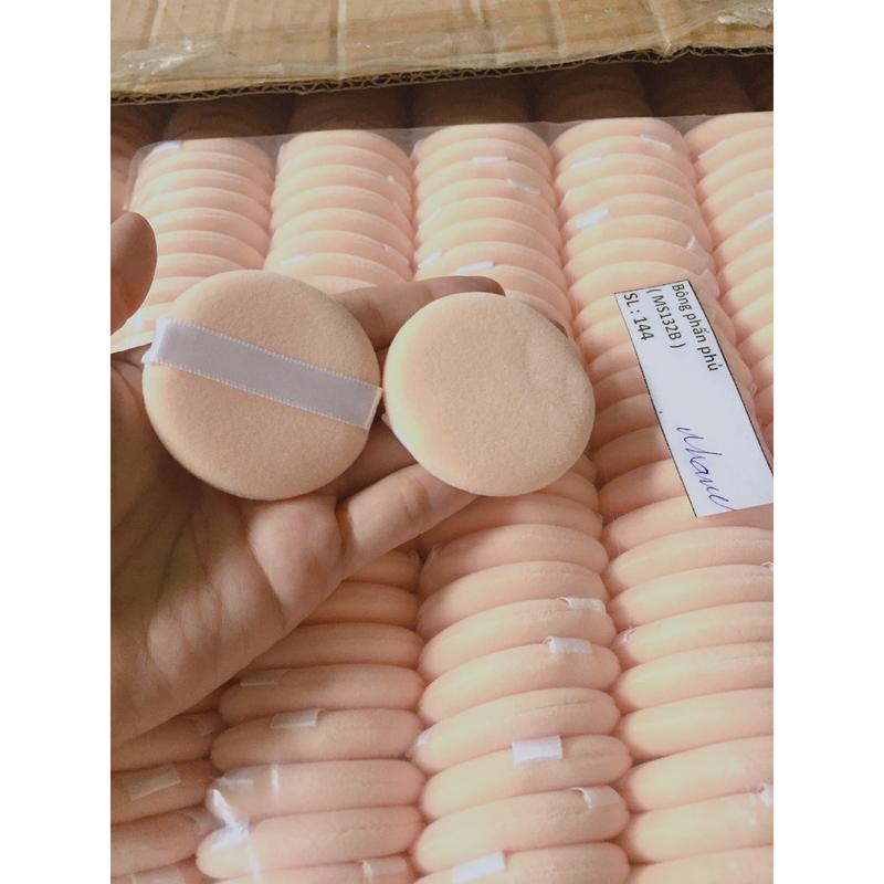 VỎ HỘP PHẤN BỘT + BÔNG PHẤN (HANDMADE) 1