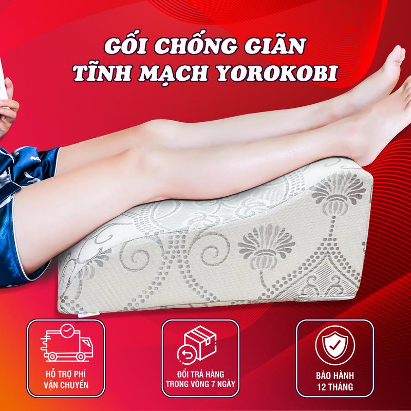 Gối kê Chân Chống Giãn Tĩnh Mạch Chuyên Dụng Yorokobi KT 25&28CM Massage
