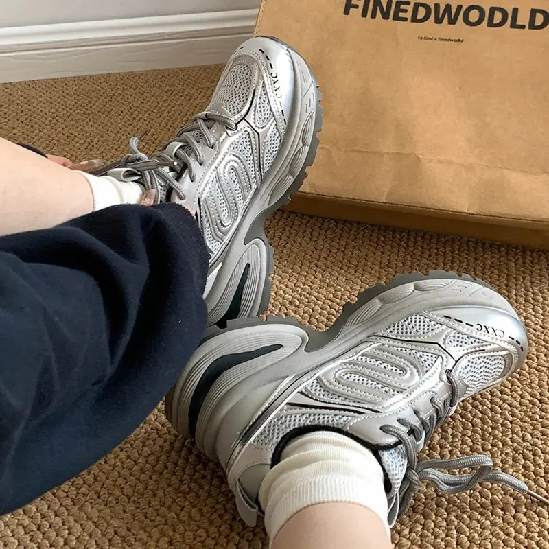 Giày thể thao nữ đế êm cao bánh mì dáng sneaker độn đế siêu hack dáng CÓ SẴN chuẩn size S015 5