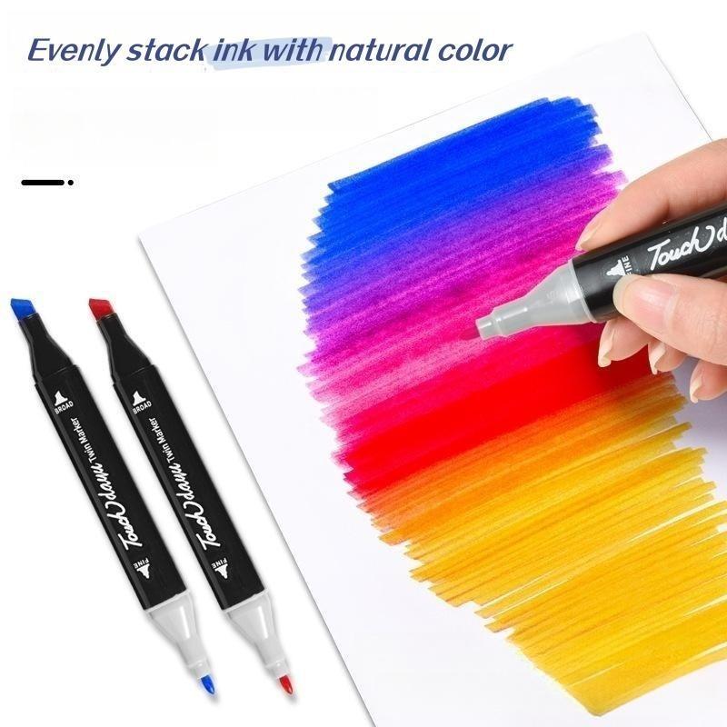 Marker Pen Set with Storage Bag, 1 Set Colorful Children's 24/48 Color Oily Double Headed Pen, Drawing Pens for School Student, Art Supplies【 Multicolor 48pcs/Random Color 24pcs】 9