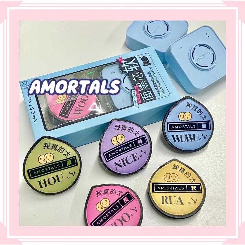 Bông Đánh Phấn, AMORTALS, Bông Đệm Khí, Siêu Mềm, Không Ăn Kem Nền Lỏng, Có Thể Dùng Ướt Hoặc Khô, SAS 2