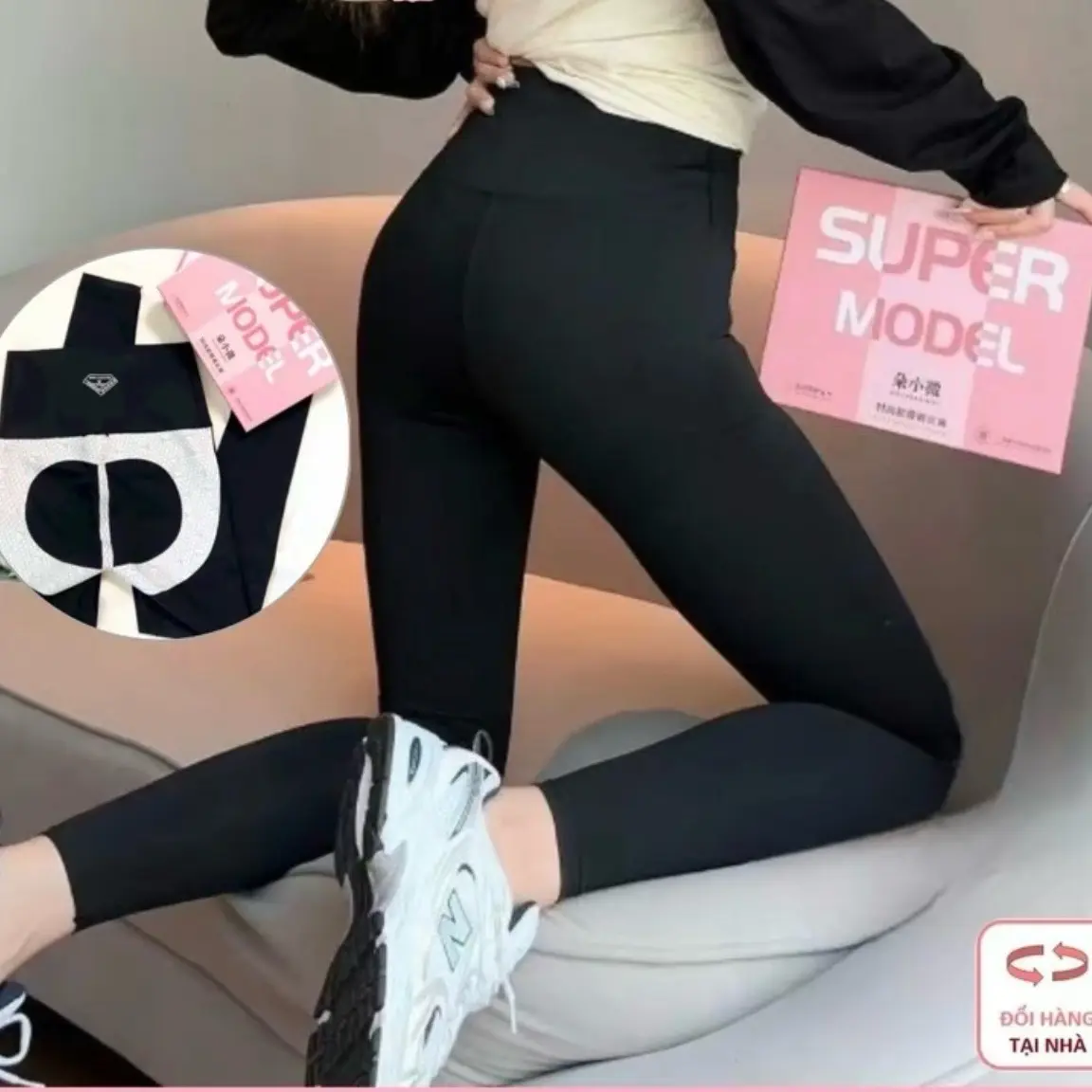 [QLG01]Quần Legging 6.0 dài Gen bụng Đúc su Nâng vòng 3, cạp cao co dãn dễ chịu cho Nữ Full Box Nhung lót quần